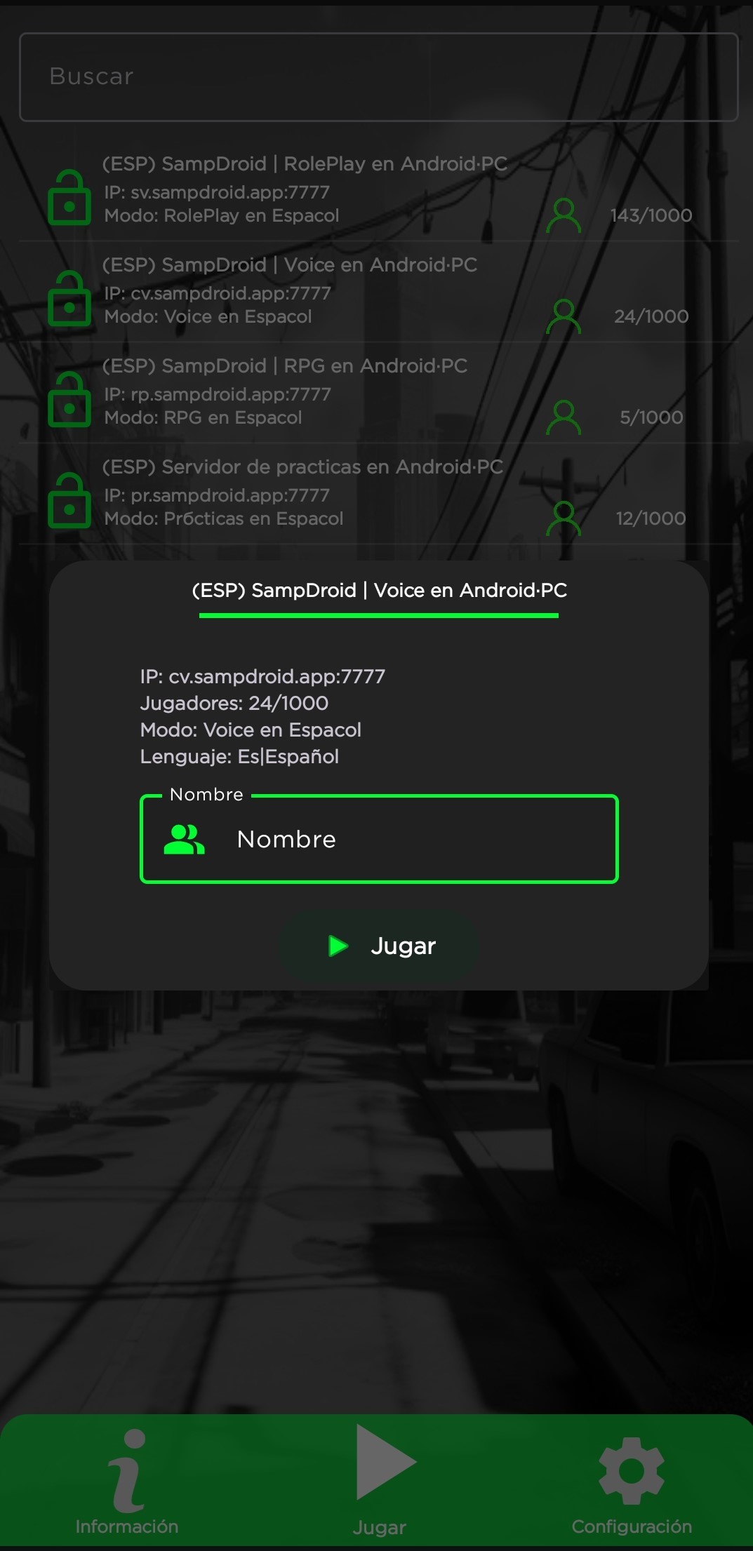 Paso 5 Jugar SampDroid